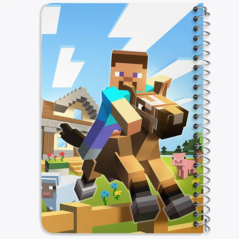دفتر یادداشت 50 برگ خندالو طرح ماینکرافت (Minecraft) کد F14080