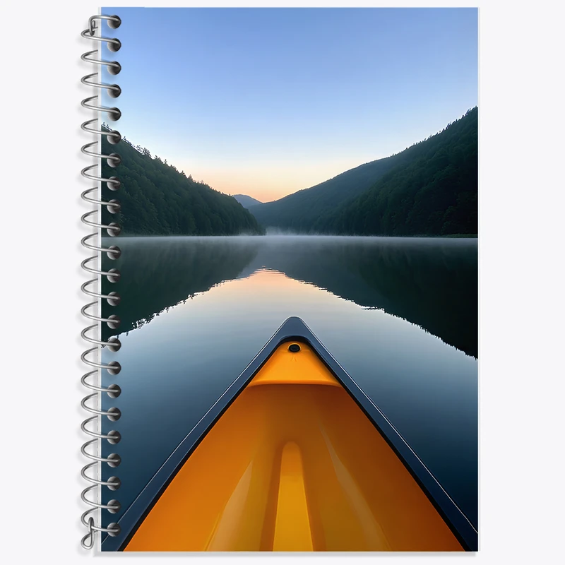 دفتر نت موسیقی 50 برگ خندالو طرح قایق و دریاچه کد F11635