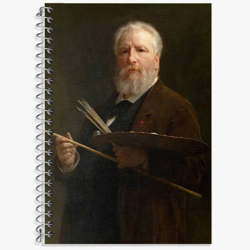 دفتر زبان 50 برگ خندالو مدل سه خط طرح سلف پرتره ویلیام بوگرو کد F12499