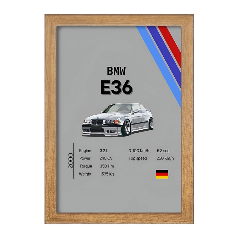 تابلو خندالو طرح بی ام دبلیو (BMW) کد F13484