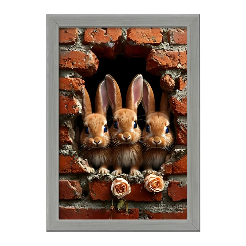تابلو خندالو طرح خرگوش های بامزه کد F8468