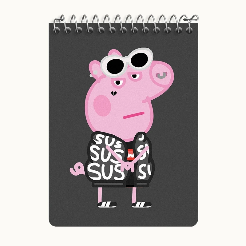 دفتر یادداشت 50 برگ خندالو طرح انیمیشن پپا پیگ (Peppa Pig) کد N9290