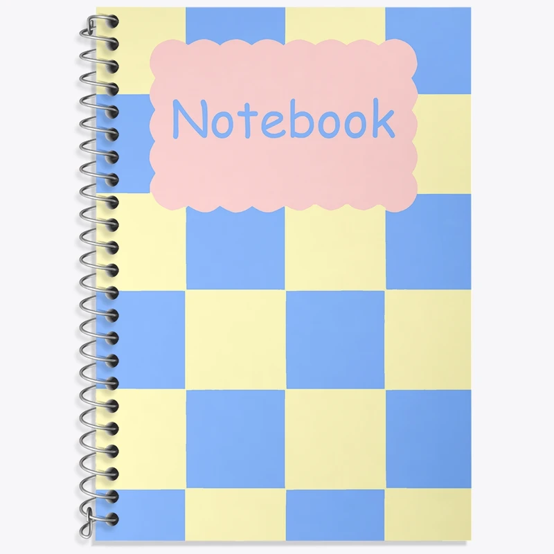 دفتر زبان 50 برگ خندالو مدل سه خط طرح شطرنجی کد N6666