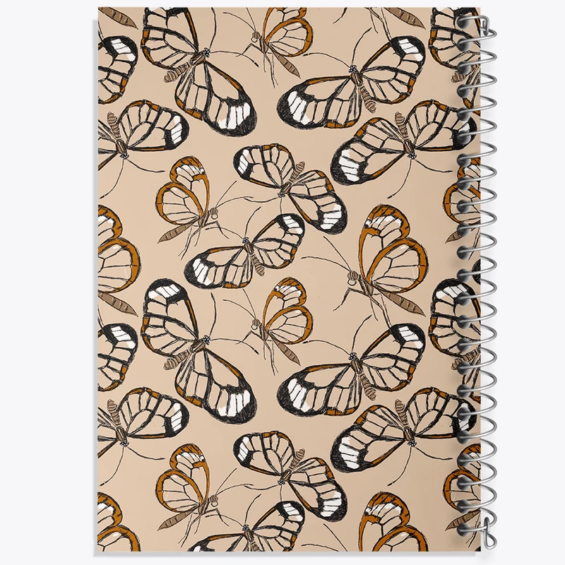 دفتر نقاشی 50 برگ خندالو طرح پترن پروانه کد N8882