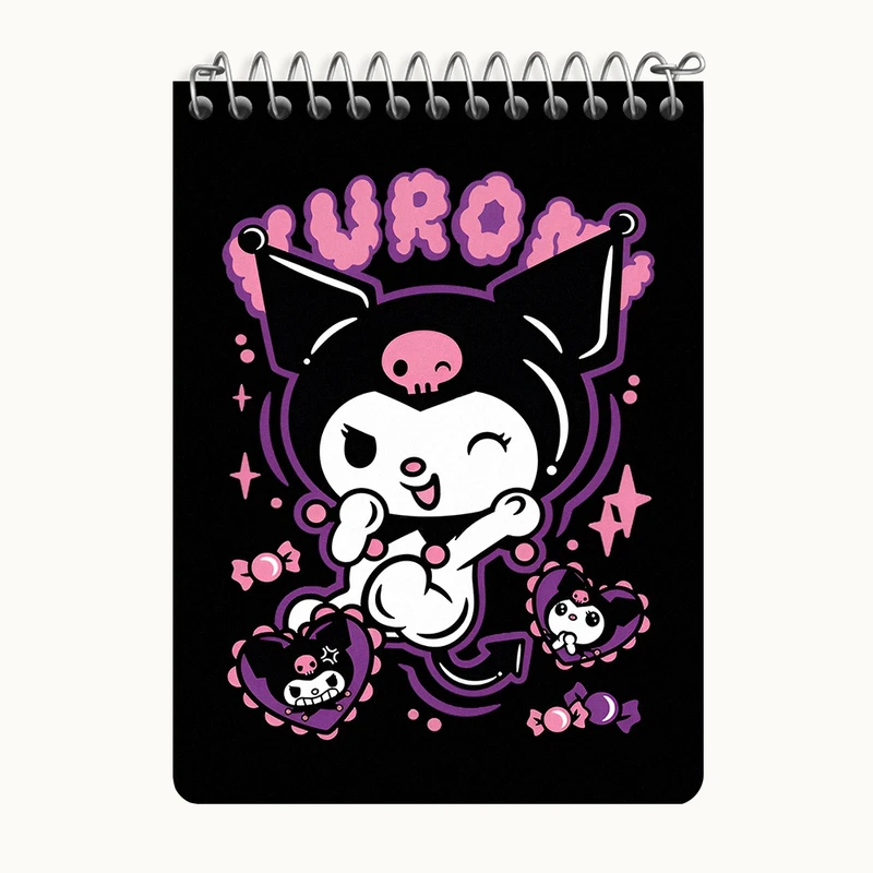 دفتر یادداشت 50 برگ خندالو طرح کرومی (Kuromi) کد N7808