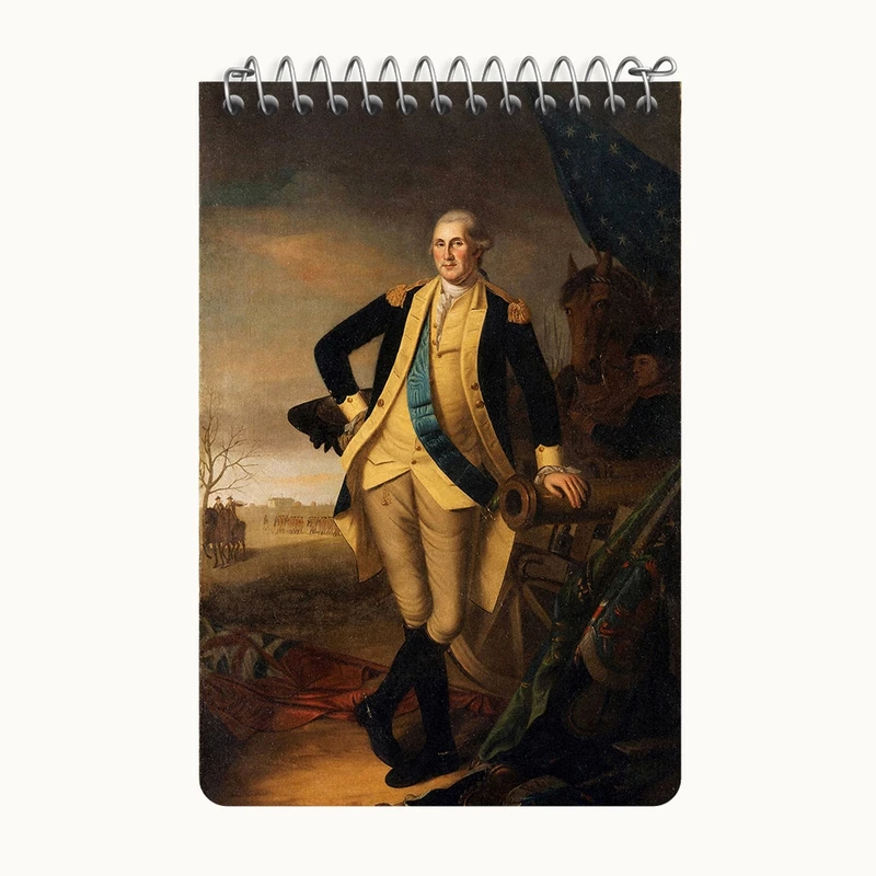 دفتر یادداشت 50 برگ خندالو طرح نقاشی جورج واشنگتن اثر چارلز ویلسون پیل کد F12453