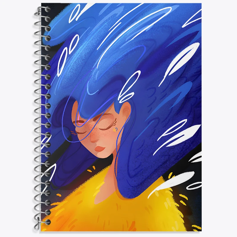 دفتر زبان 50 برگ خندالو مدل دو خط طرح دخترانه فانتزی کد N8910