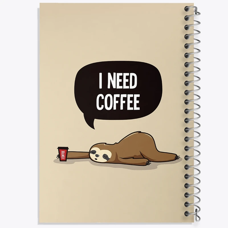 دفتر طراحی 50 برگ خندالو طرح قهوه Coffee  کد 22010