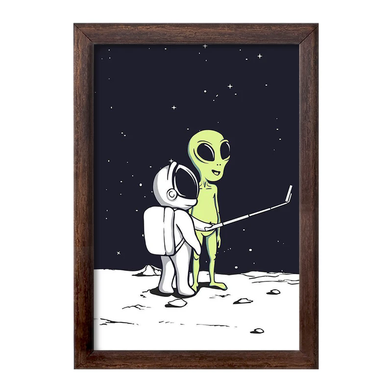 تابلو خندالو طرح آدم فضایی و فضانورد  کد 1955