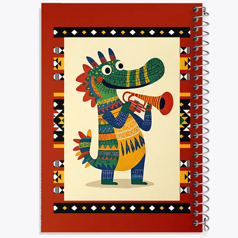 دفتر مشق 100 برگ خندالو طرح تمساح آفریقایی کد N7188