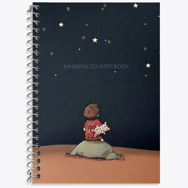 دفتر لغت 50 برگ خندالو طرح پسر و آسمان شب کد N6267