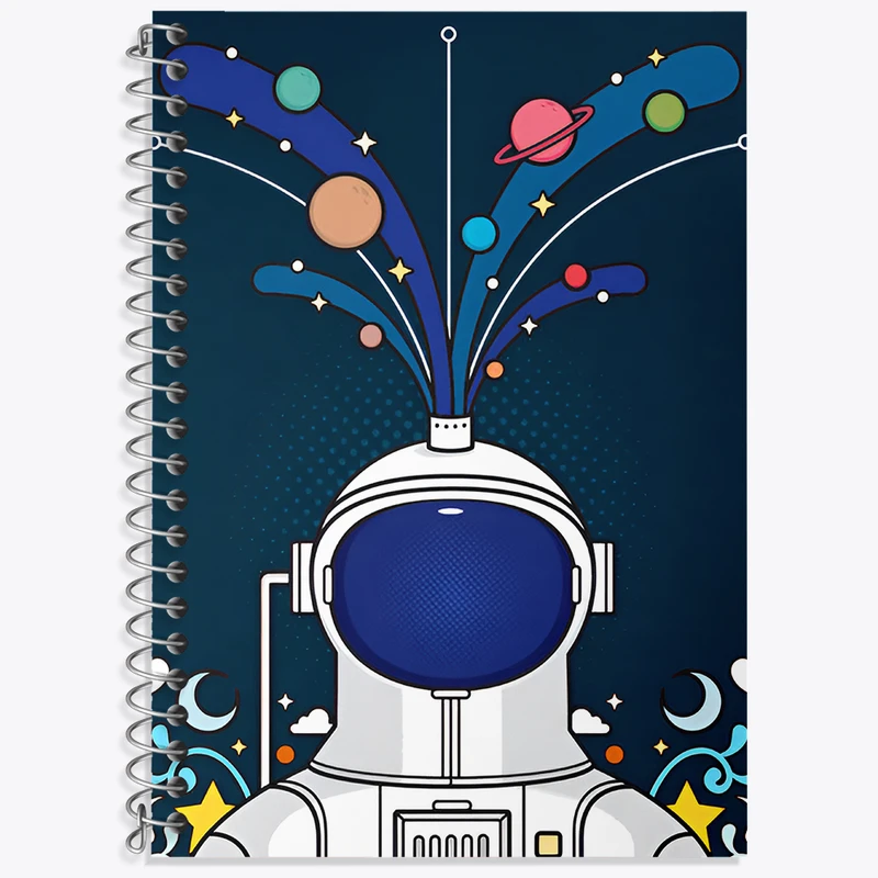 دفتر نت موسیقی 50 برگ خندالو طرح فضایی کد N8323