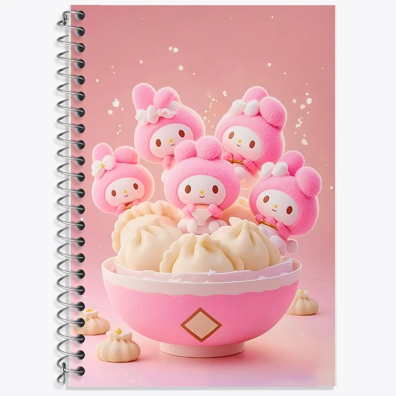 دفتر زبان 50 برگ خندالو مدل سه خط طرح کرومی (Kuromi) کد F10298