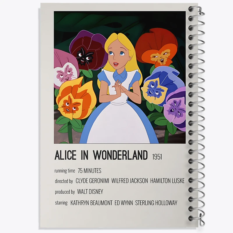 دفتر نقاشی 50 برگ خندالو طرح آلیس در سرزمین عجایب کد F13366