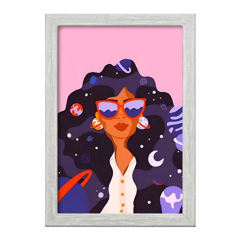 تابلو خندالو طرح دخترانه ی کهکشانی کد F4270