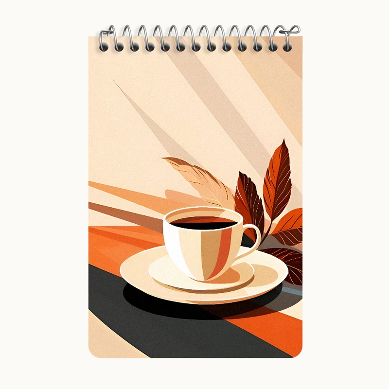 دفتر یادداشت 50 برگ خندالو طرح فنجون قهوه  کد F10420