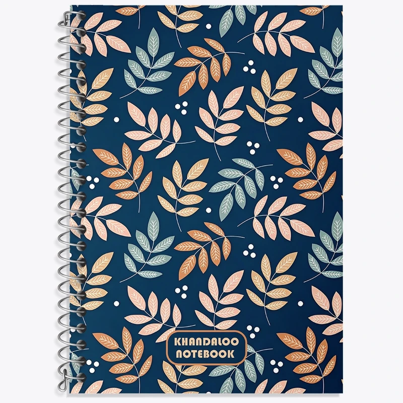 دفتر زبان 50 برگ خندالو مدل سه خط طرح پترن برگ کد N6089