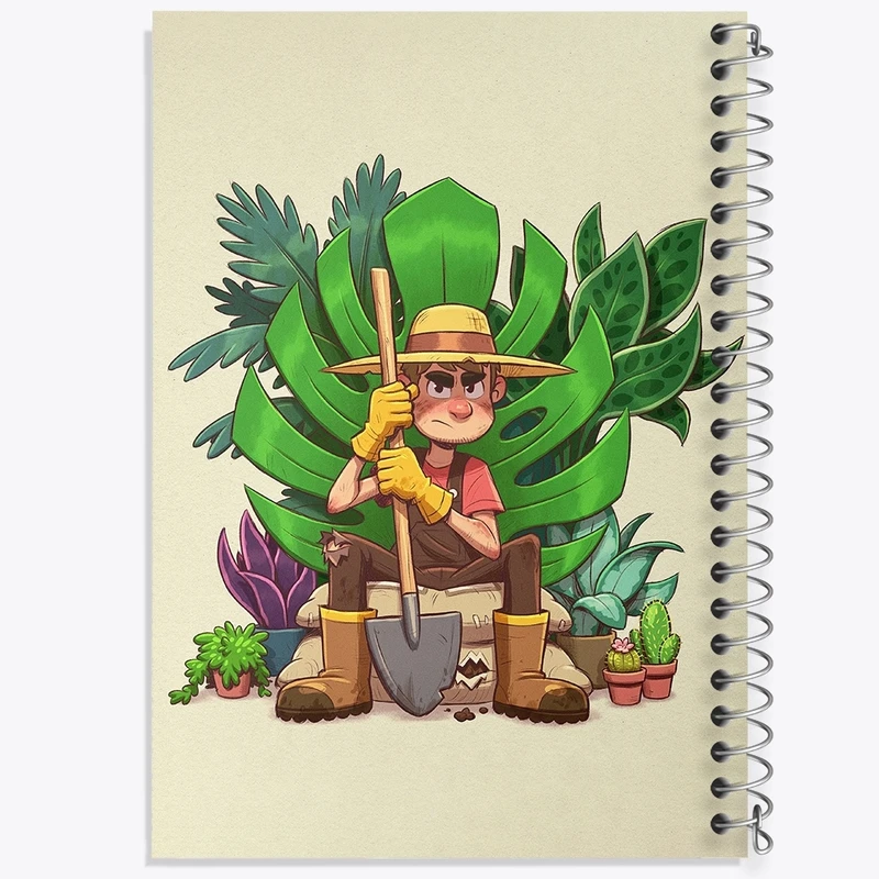 دفتر طراحی 50 برگ خندالو طرح باغبان کد F567