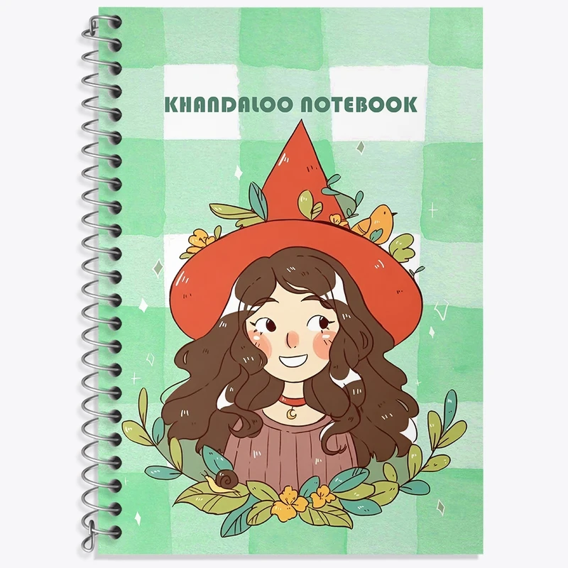 دفتر زبان 50 برگ خندالو مدل سه خط طرح دخترانه کد N6278