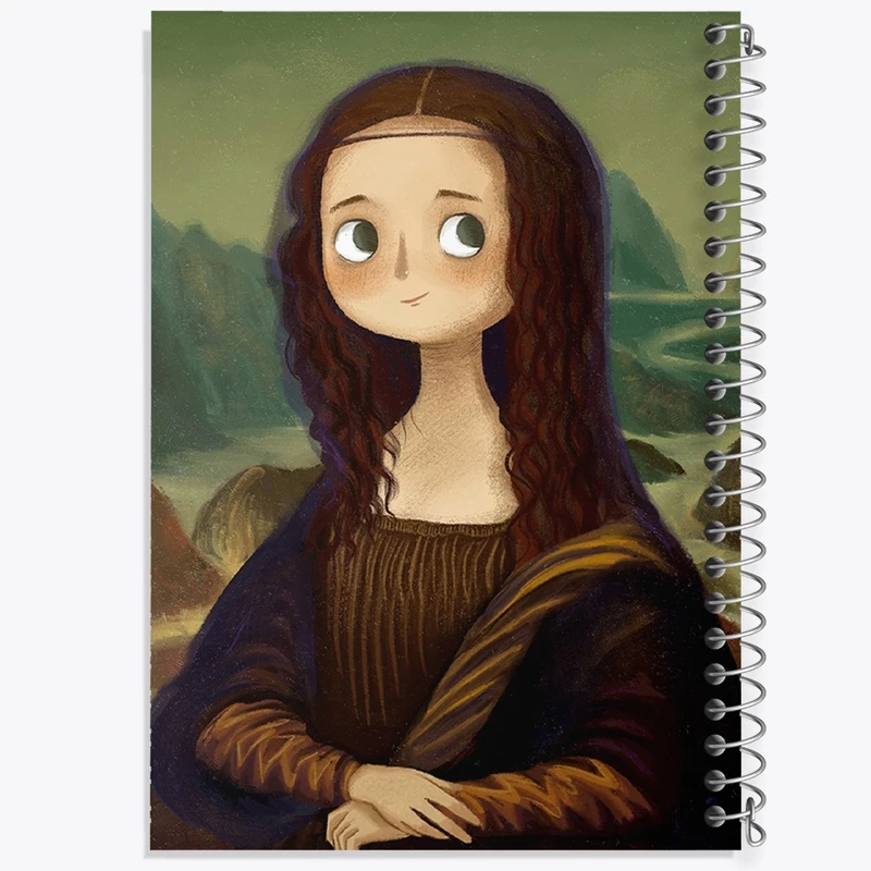 دفتر طراحی 50 برگ خندالو طرح مونالیزا  کد 23362