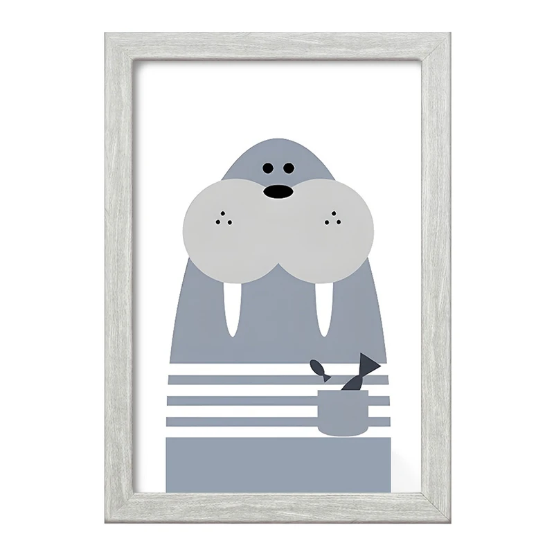 تابلو خندالو طرح شیر دریایی بامزه کد F3168