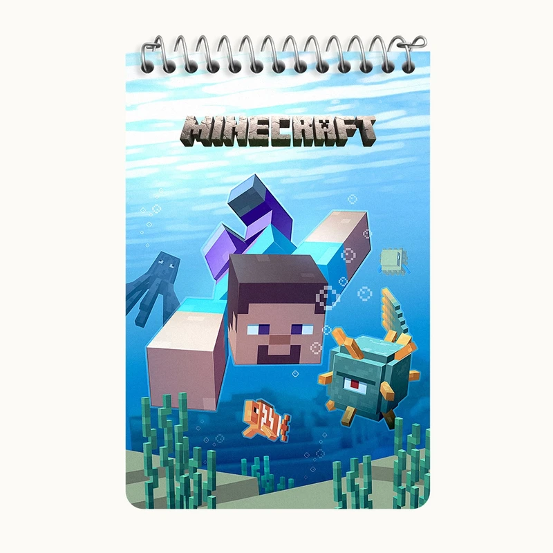 دفتر یادداشت 50 برگ خندالو طرح ماینکرافت (Minecraft) کد F14084