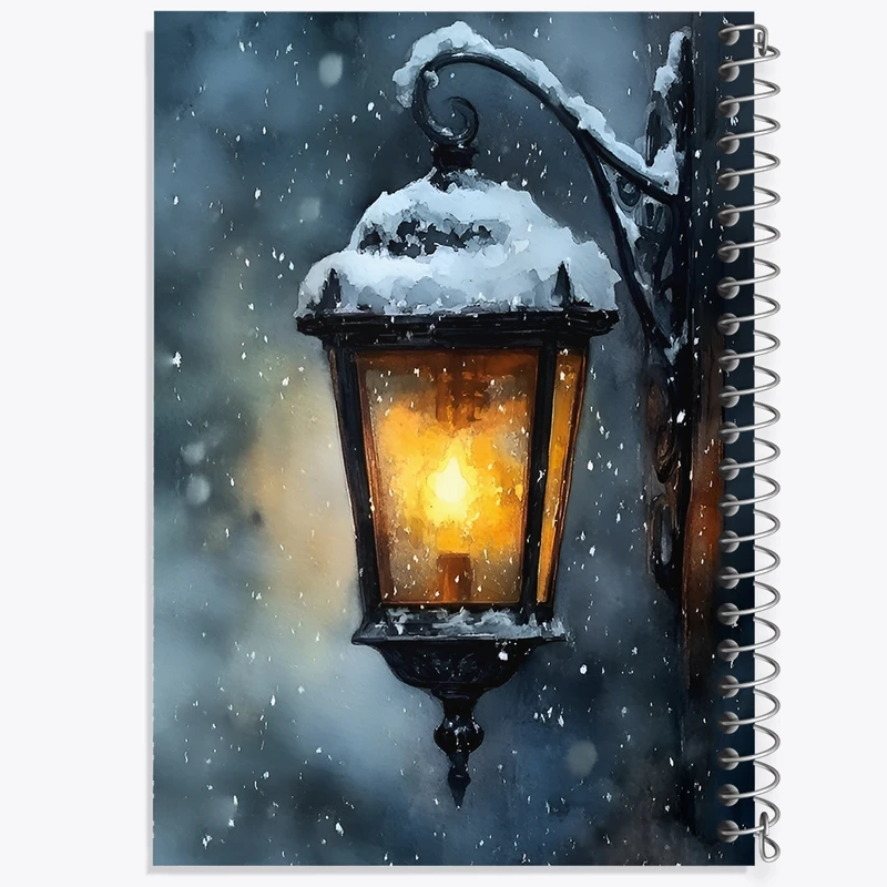 دفتر طراحی 50 برگ خندالو طرح چراغ در برف کد F11731