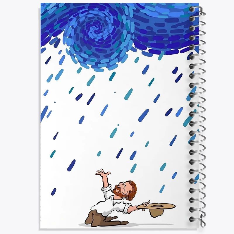 دفتر لیست خرید 50 برگ خندالو طرح ونسان ونگوگ کد F8774