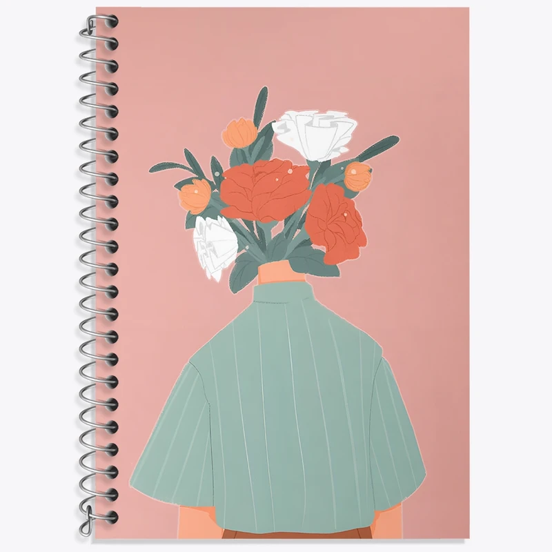 دفتر زبان 50 برگ خندالو مدل سه خط طرح فانتزی کد N8186