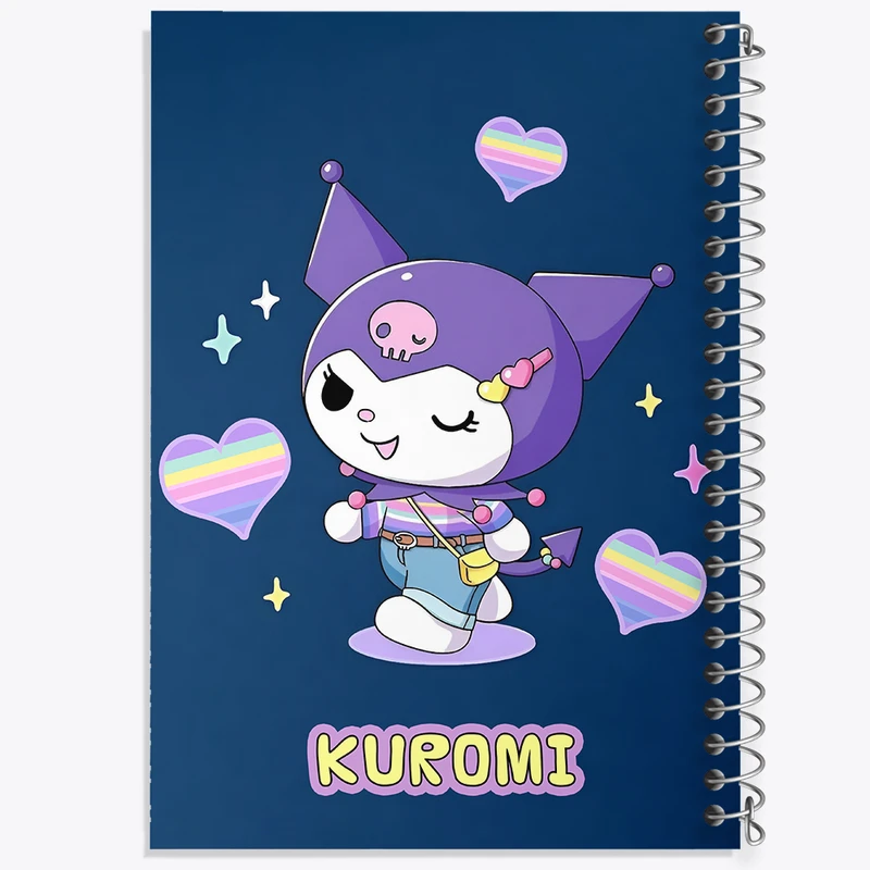 دفتر نقاشی 50 برگ خندالو طرح کرومی (Kuromi) کد N9018