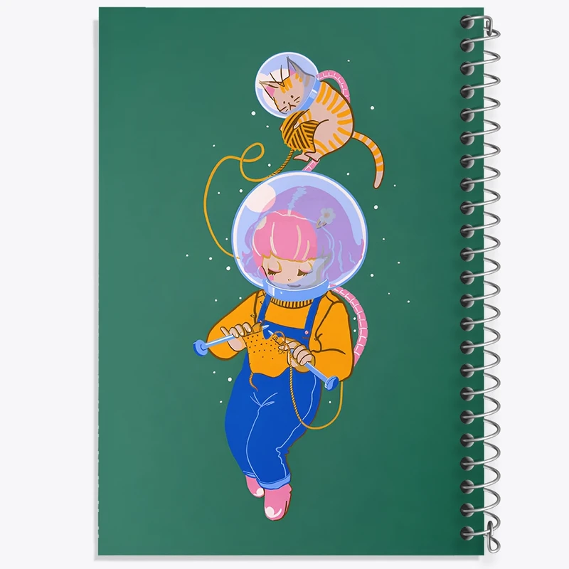 دفتر لیست خرید 50 برگ خندالو طرح دخترانه فضایی کد N8204