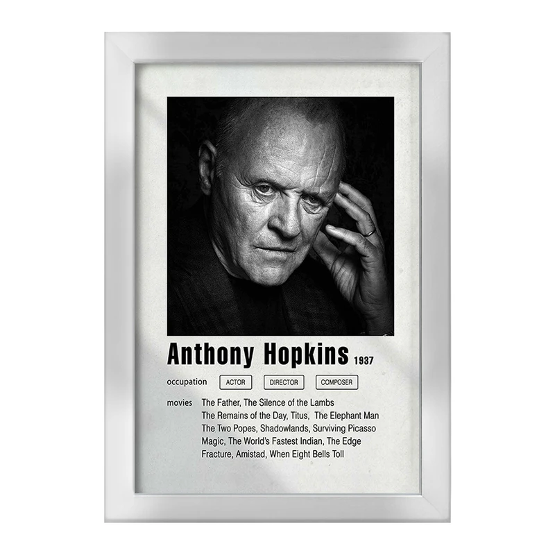 تابلو خندالو طرح آنتونی هاپکینز (Anthony Hopkins) کد F11209