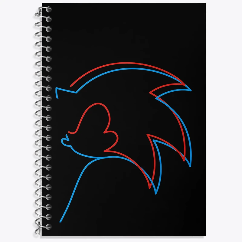 دفتر زبان 50 برگ خندالو طرح سونیک (Sonic) کد F3784