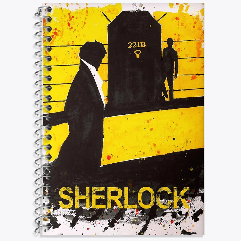 دفتر زبان 50 برگ خندالو مدل سه خط طرح شرلوک هولمز (Sherlock Holmes) کد F11363