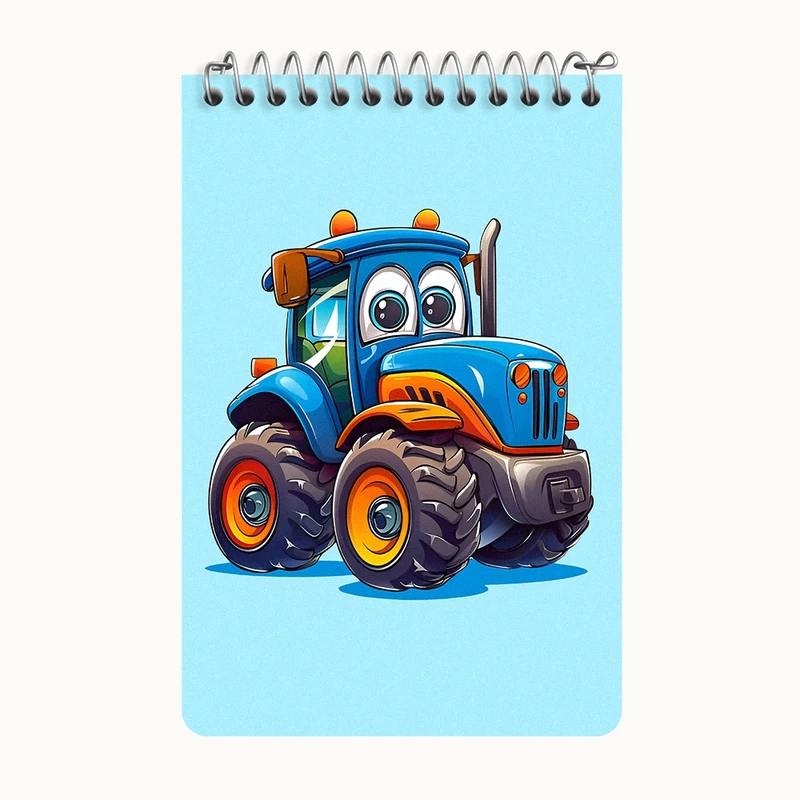 دفتر یادداشت 50 برگ خندالو طرح تراکتور کیوت کد F7684