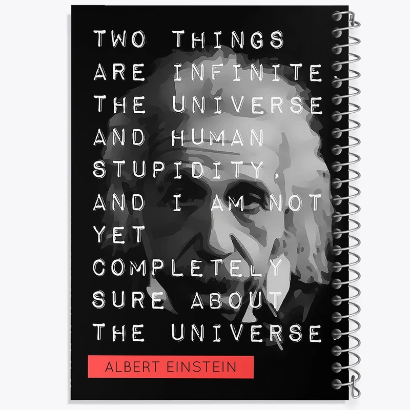 دفتر ژورنال نویسی 50 برگ خندالو مدل نقطه ای طرح آلبرت اینشتین (Albert Einstein) کد F14056