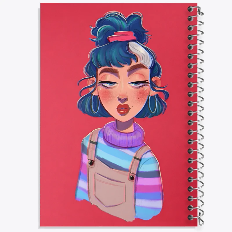 دفتر مشق 100 برگ خندالو طرح دختر بیخیال کد F10957