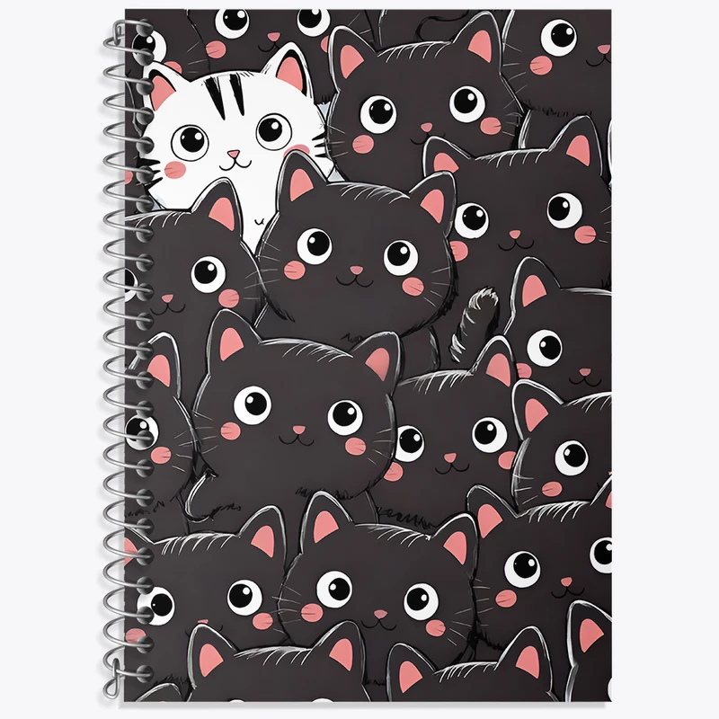 دفتر نت موسیقی 50 برگ خندالو طرح پترن گربه های کیوت کد N7104