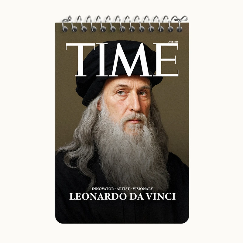 دفتر یادداشت 50 برگ خندالو طرح لئوناردو داوینچی کد F14185