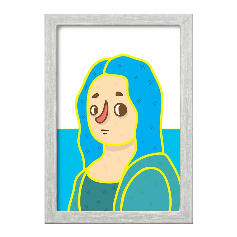 تابلو خندالو طرح مونالیزا کد F887