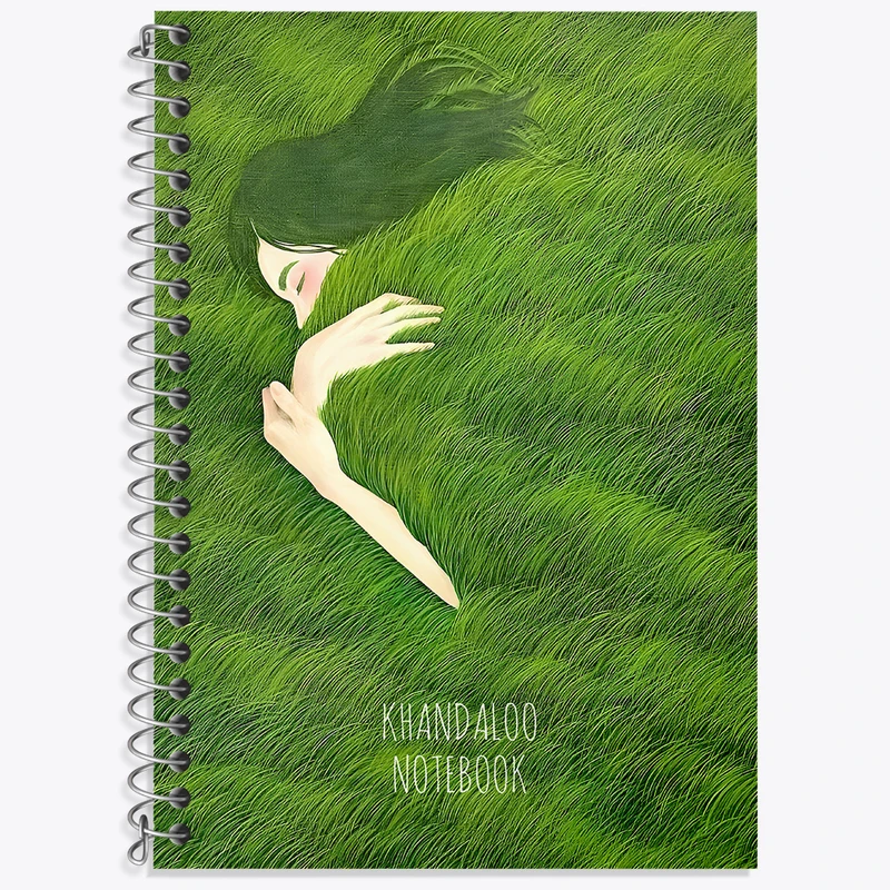 دفتر زبان 50 برگ خندالو مدل دو خط طرح دخترانه فانتزی کد N8658