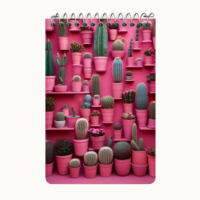 دفتر یادداشت 50 برگ خندالو طرح کاکتوس کد F3847