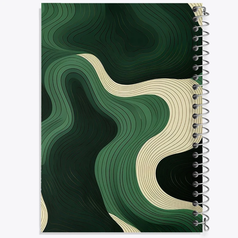 دفتر طراحی 50 برگ خندالو طرح مینیمال سبز کد N2760