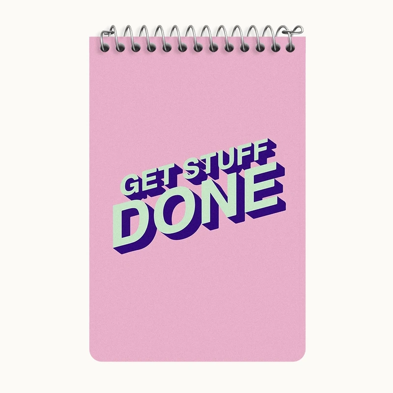 دفتر یادداشت 50 برگ خندالو طرح Get Stuff Done کد F11897