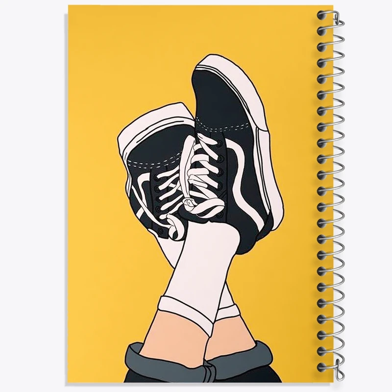 دفتر طراحی 50 برگ خندالو طرح کتونی  کد 2393