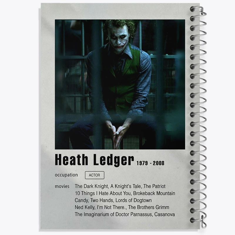 دفتر نقاشی 50 برگ خندالو طرح هیث اندرو لجر (Heath Ledger) کد F11205