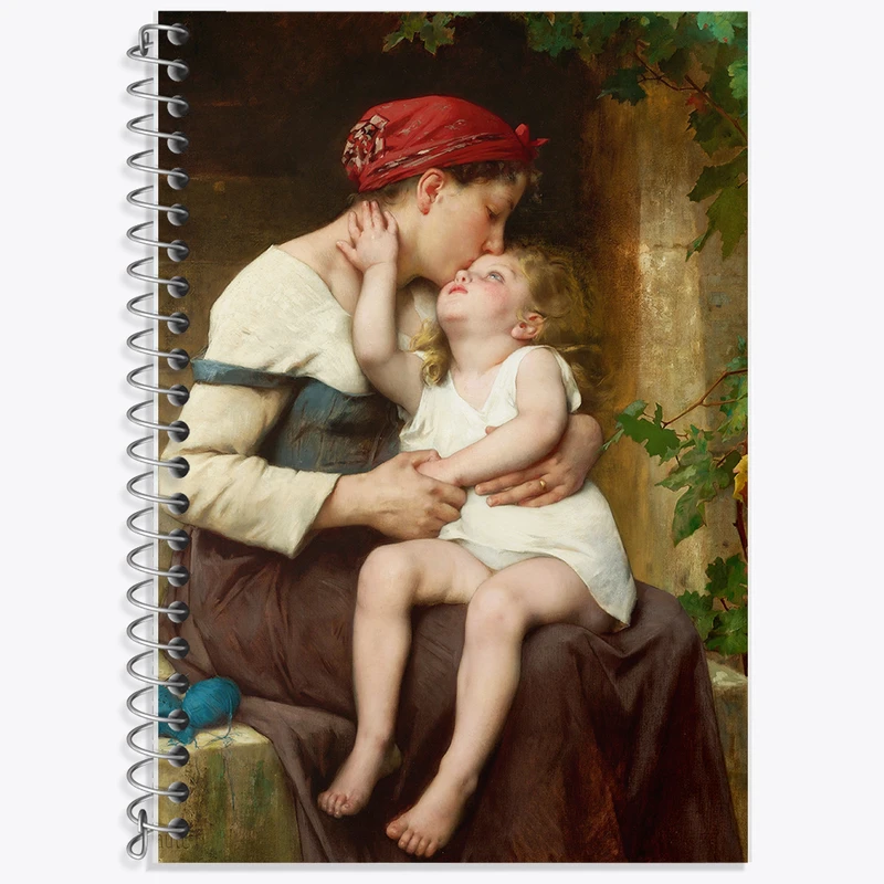 دفتر نت موسیقی 50 برگ خندالو طرح نقاشی مادر با فرزند اثر لئون ژان باسیل پررو کد F12373