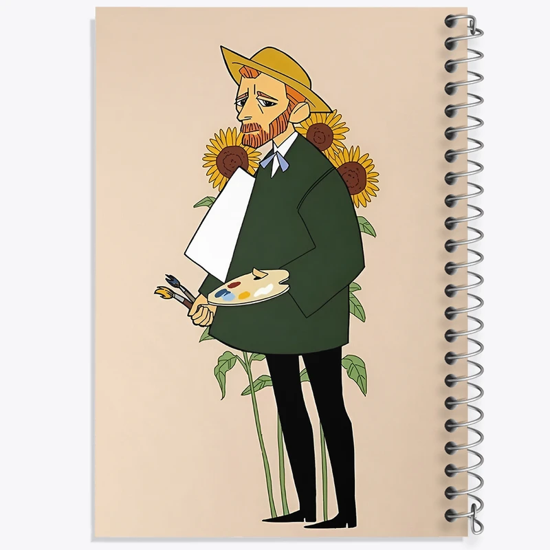 دفتر نقاشی 50 برگ خندالو طرح ونسان ونگوگ کد F4103