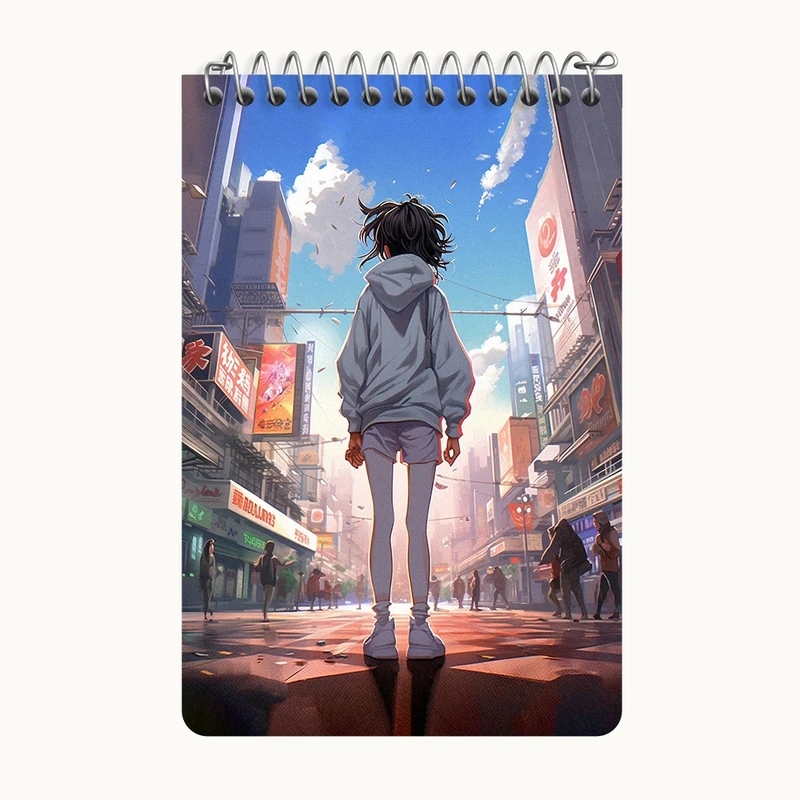 دفتر یادداشت 50 برگ خندالو طرح خیابان کد F3604