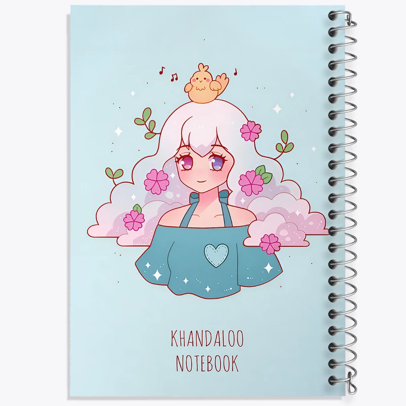 دفتر نقاشی 50 برگ خندالو طرح دخترانه فانتزی کد N8925